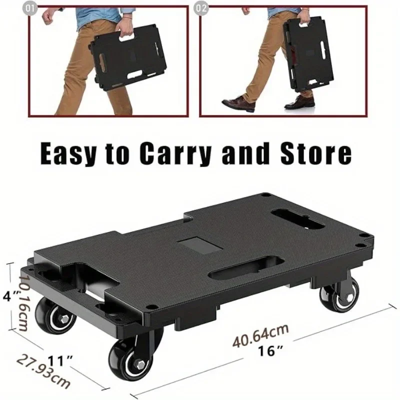 Black Connectable Mobile Furniture Cart 440 Pound Mobile