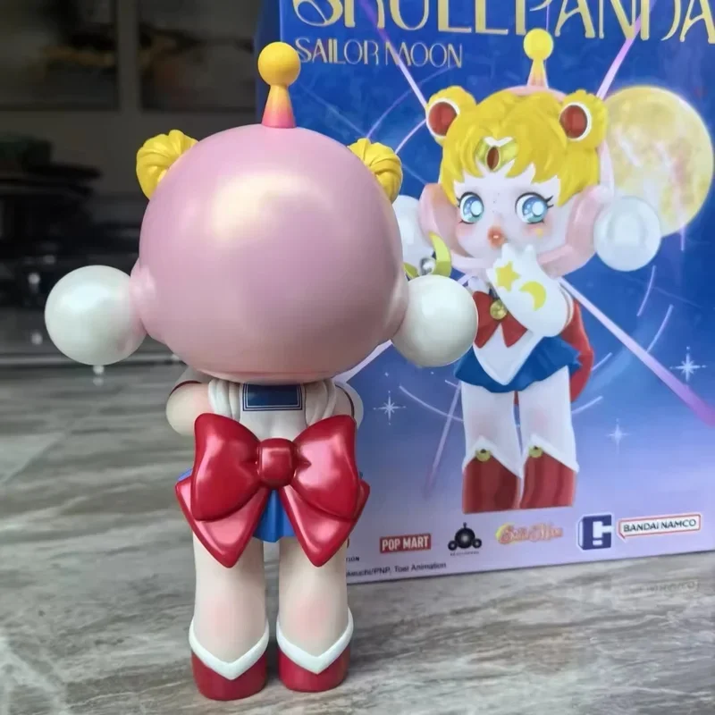 Echte Sailor Moon X Skullpanda Kawaii Figuren Modell Spielzeug Puppe Skullpanda Modell Actionfigur Desktop Dekor Mädchen Überraschungsgeschenk