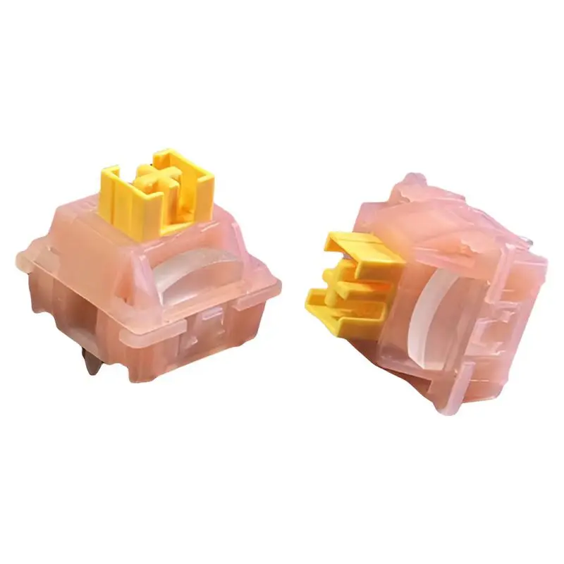 Outemu Silent Lemon V3 Switch Pre Lubed Silent Peach V3 Switches 5 Pin Hot Swap Mechanical Keyboard Linear Tactile PA66 POM