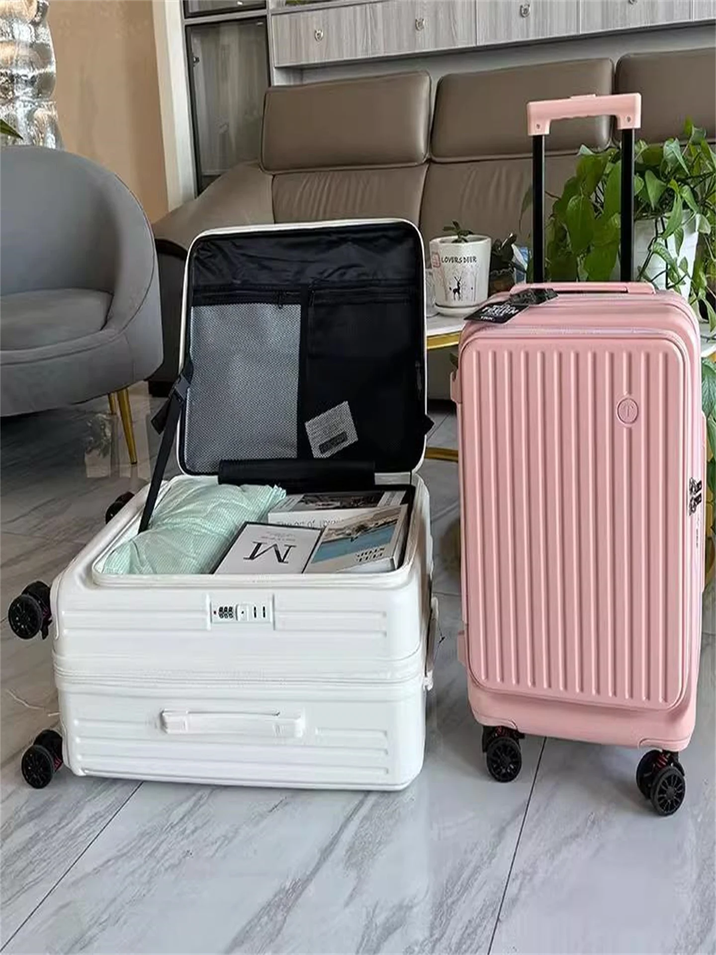 

Многофункциональный расширяемый дорожный чемодан с передним отверстием, новинка 2025 года, женский дорожный чемодан Lage 20 дюймов для ручной клади для мужчин