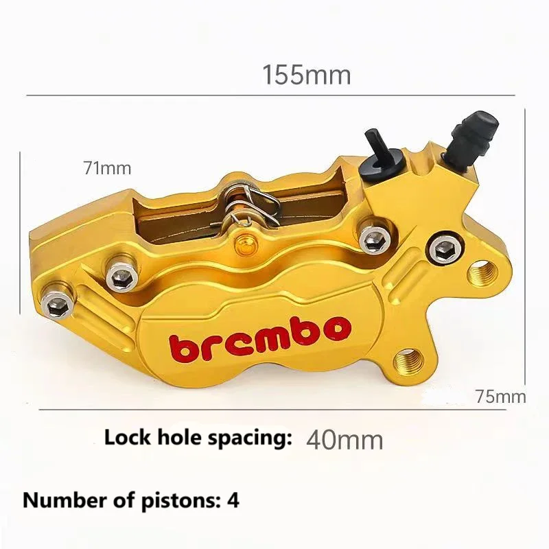 Motorrad inländischen CNC große abalone bremse elektrische fahrzeug kleine kalb scheibenbremssattel vier kolben änderung