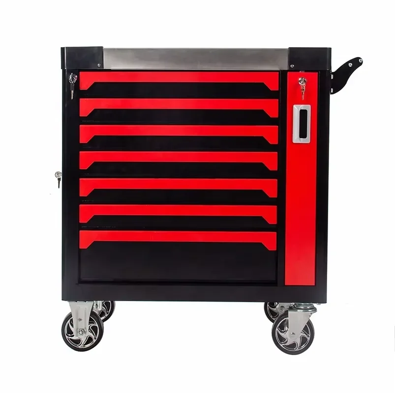Seven-Drawer Lockable Red Steel 279pcs Tool Set Heavy Iron Toolbox for Auto Repair Workshop OEM/ OBM
