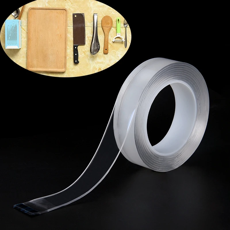 

1M Reusable Double-Sided Adhesive Nano Traceless Tape Removable Sticker Washable