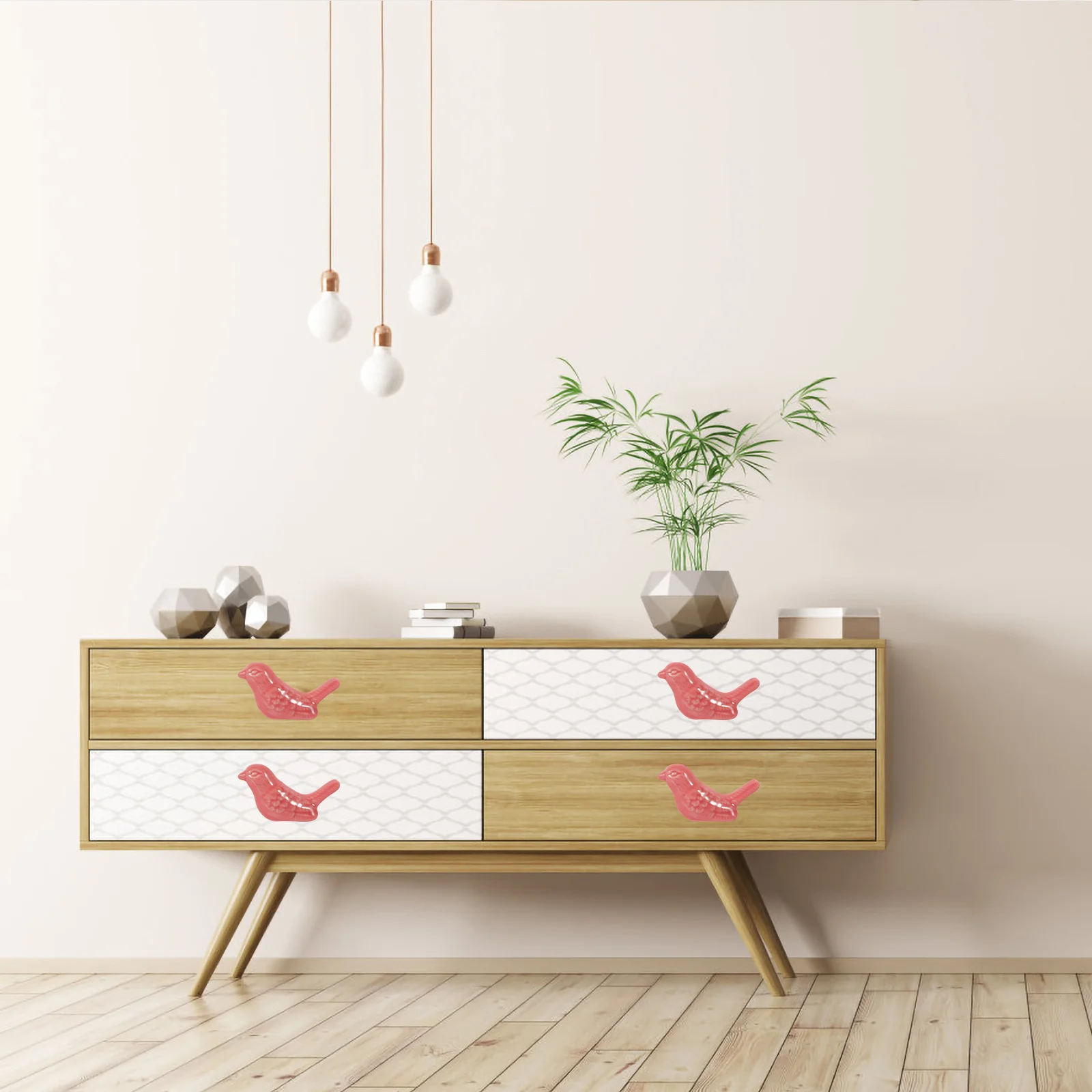 

2Pcs Ceramic Drawer Knobs European Design Single Hole Handles for Cabinet Wardrobe Closet Pull Bars Modern Silver Red