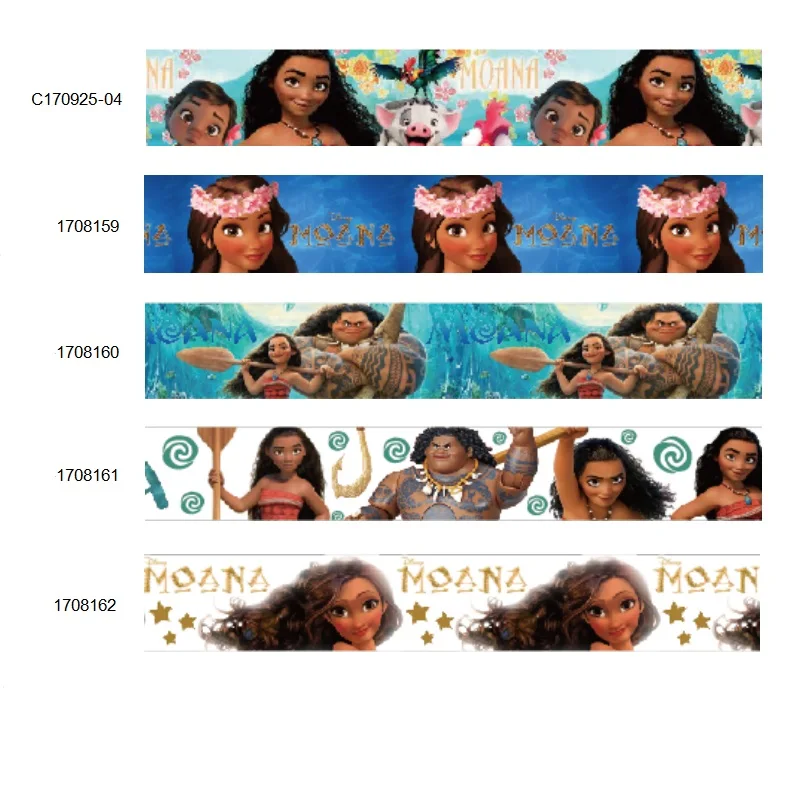 22MM 5Yards Disney Princess Baby Moana Grosgrain Ribbon Printed for DIY Bows