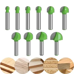 CNC Router Bits para Wood Radius Core, Fresa, Ball Nose End Mill, Round Nose Cove, Woodworking Power Tool Part, 8mm Shank, 1Pc