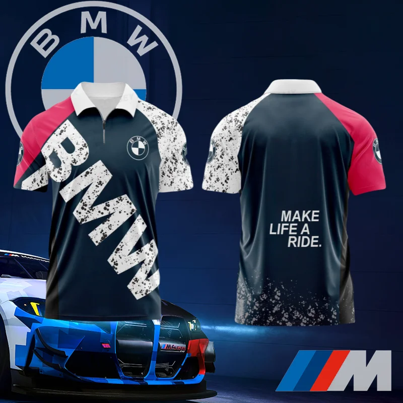 

BMW Car New Quick-drying POLO Shirt Luxury High-end Casual Short-sleeved Car Lover Gift BMW Sports Cycling Suit Polo Moto