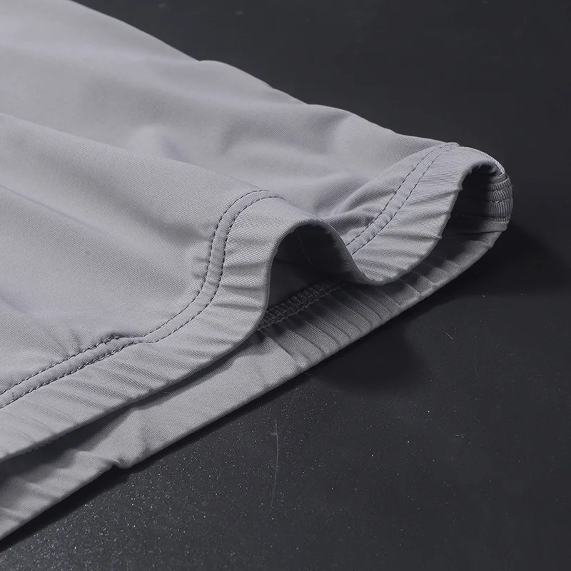 Boxers desmontables para hombre, pantalones Aro con forro tipo bóxer de seda helada de tiro bajo desmontable para celebridades de Internet, pantalones de casa