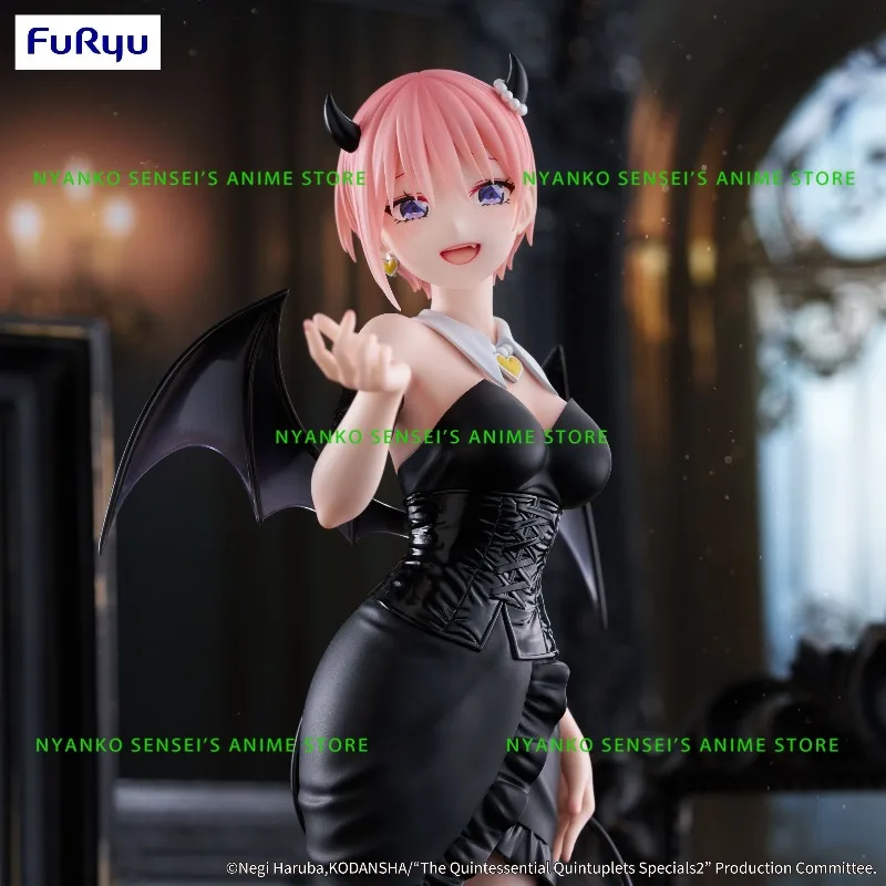 

In Stock FuRyu The Quintessential Quintuplets BCD Nakano Ichika Black Angel 25cm Scenery Figure Anime Model Doll Collectible