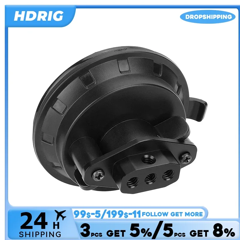 Mocowanie kubka w formie przyssawki HDRIG z wieloma gwintami 1/4 "-20 (3.27") do podtrzymywania ramion przegubowych/świateł/aparatów fotograficznych/smartfonów