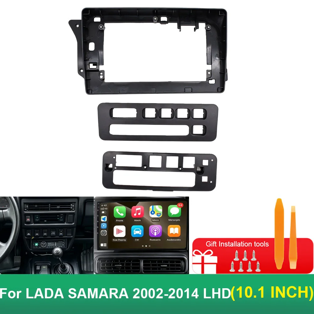 For LADA SAMARA 2002-2014 LHD 10 Inch Android Stereo Fascia, Dashboard Trim Panel Bezel