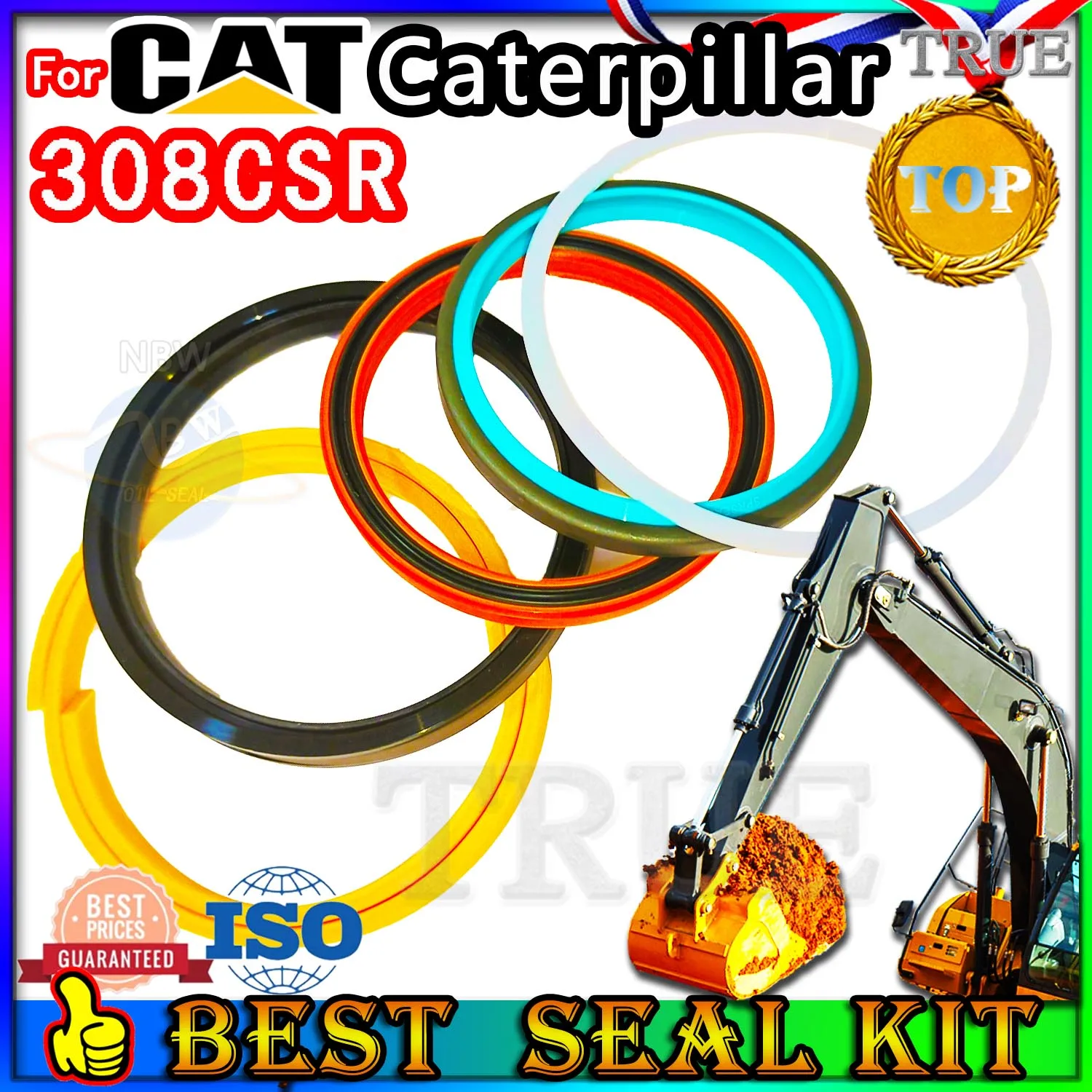 

For Caterpillar 308CSR Oil Seal Repair Kit CAT Boom Arm Bucket Excavator Hydraulic Cylinder TRAVEL Joystick Engine O-ring Pump