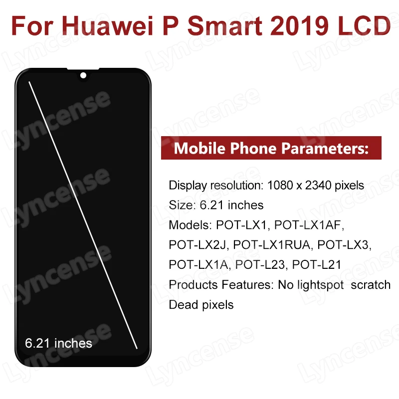 CHOICE 6.21\'\' LCD For Huawei P Smart 2019 Display For Huawei POT-LX1 LCD Touch Screen Digitizer Assembly POT-LX1AF POT-LX1RUA