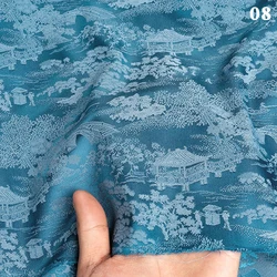1/2/3M Soft Silk Satin Brocade Fabric Floral Pattern Jacquard Damask Fabric For Diy Cheongsam Hanfu Dress Costume Upholstery