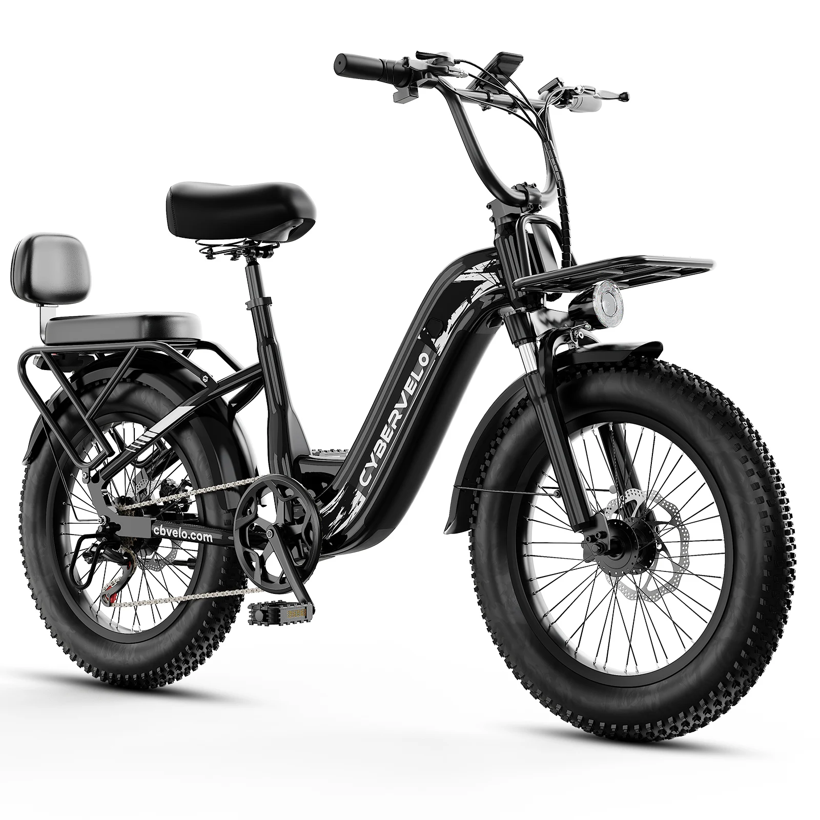 Cybervelo EK8 20" Fat Tire All-Terrain Electric Bike for Adults, 1000W Peak Motor, 48V 20Ah Detachable Battery, 7-Speed Commuter Ebike image 1
