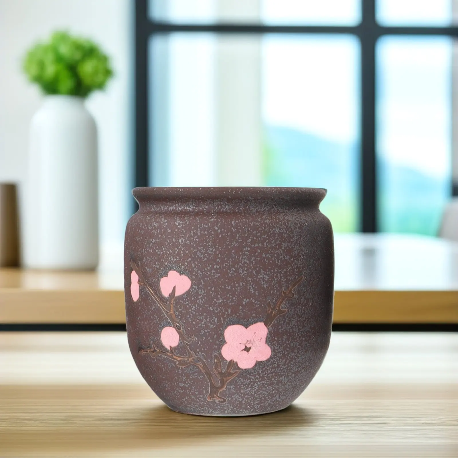 

5Pcs Succulent Flower Pot Ceramic Planter Simple Decorative Mini Plant Container Indoor Garden Bonsai Green Plants Pot
