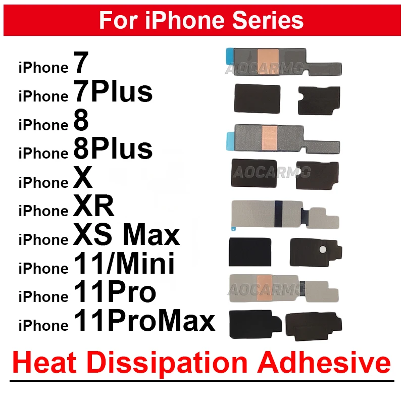 For iPhone 7 7P 8 8P X XS XR 11 Mini 11Pro Max Motherboard Thermal Conductivity Graphite Paper Heat Radiatin Dissipation Sticker