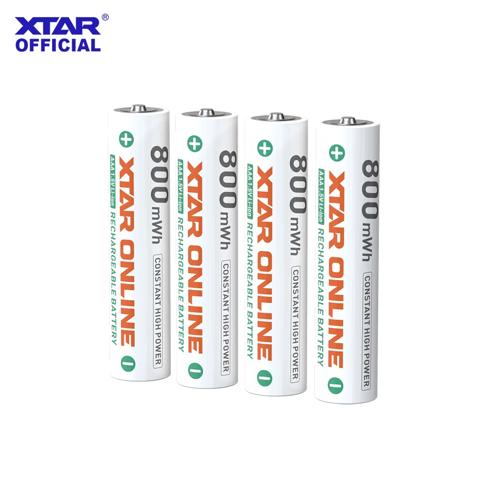 

XTAR 1.5V AAA 800mWh online Li-ion Rechargeable Battery 530mAh 1.5A Discharge 1000+ Cycles -20℃~60℃