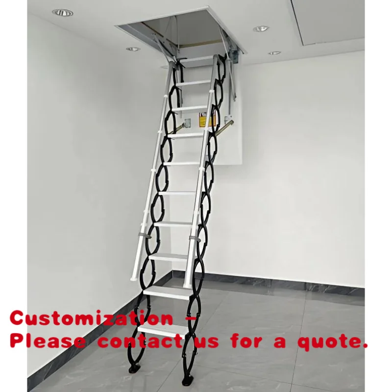 

Customize.StonimageSteel Retractable Fire Escape Ladder Modern Design Telescopic Outdoor Wall Mounted Folding Stairs