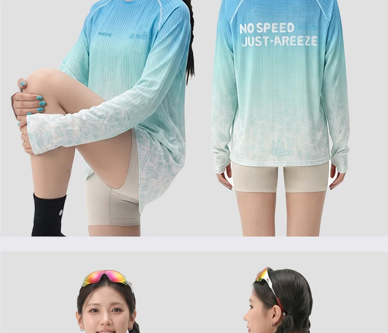MKEW Damen-Langarm-Mountainbike-Sweatshirt, Sommer-Schnelltrocknendes Downhill-Radtrikot/Laufshirt, T-Shirt für den täglichen Arbeitsweg – Detail 26