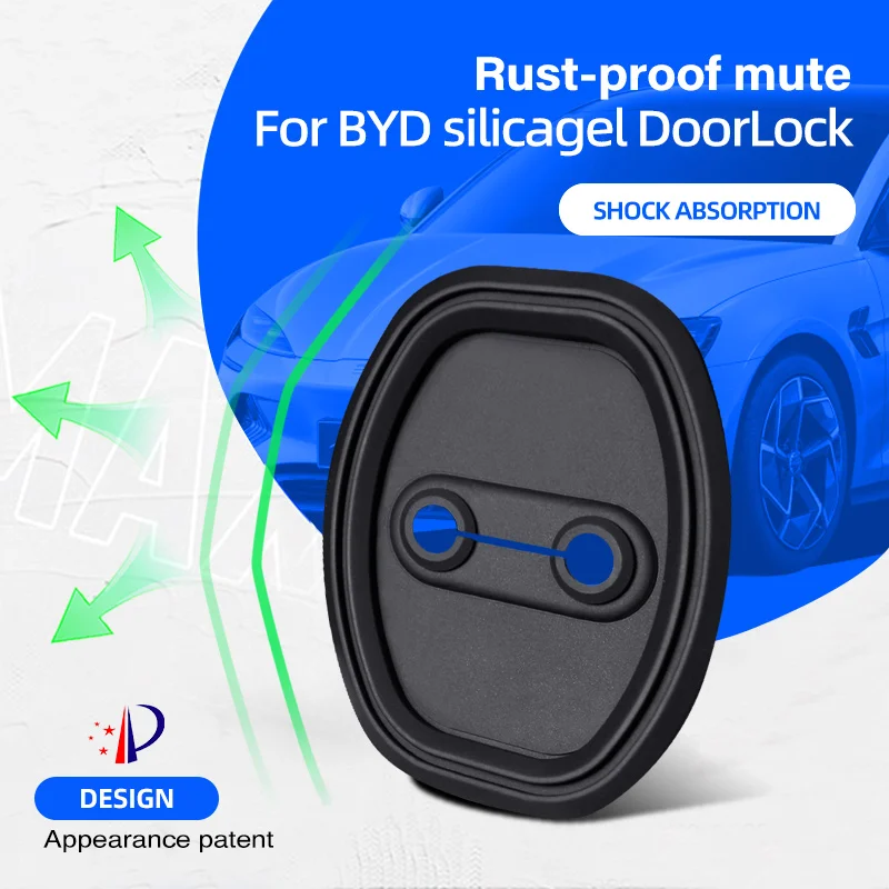 Silica Gel Door lock Case Car Door Lock Cover Door Check Arm Protector Cover For BYD Seagull Dolphin Yuan‑Plus Song‑Pro Tang