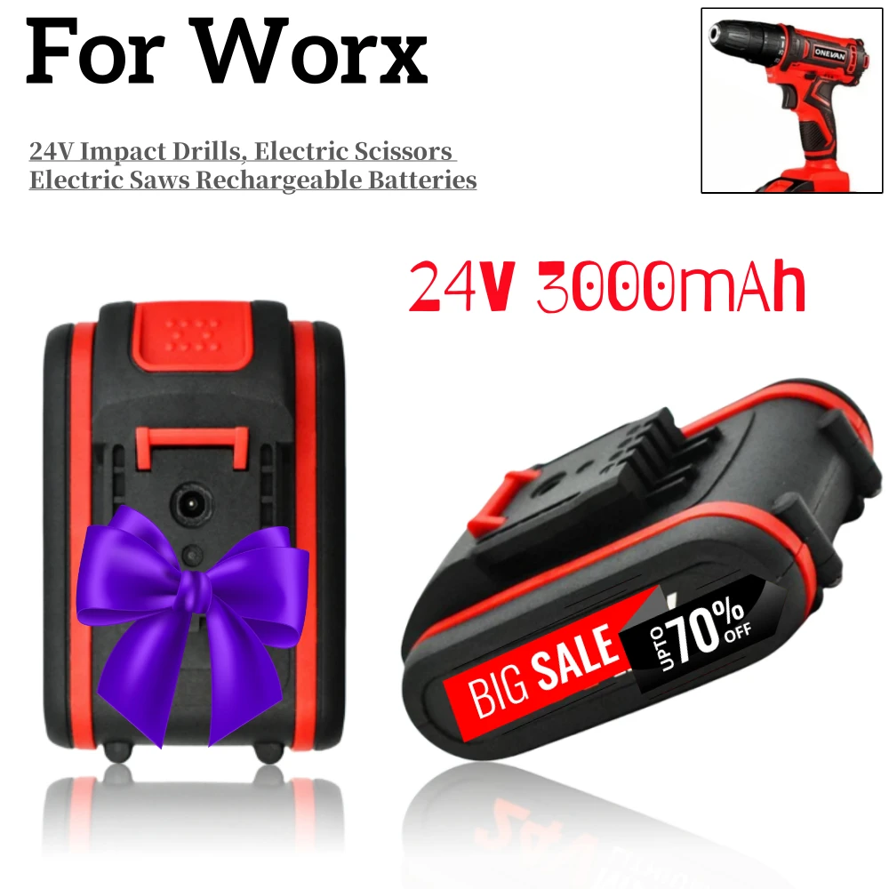 

Запасные части для беспроводных аккумуляторных батарей Worx, ударных дрелей, электрических ножниц, электрических пил 24VF