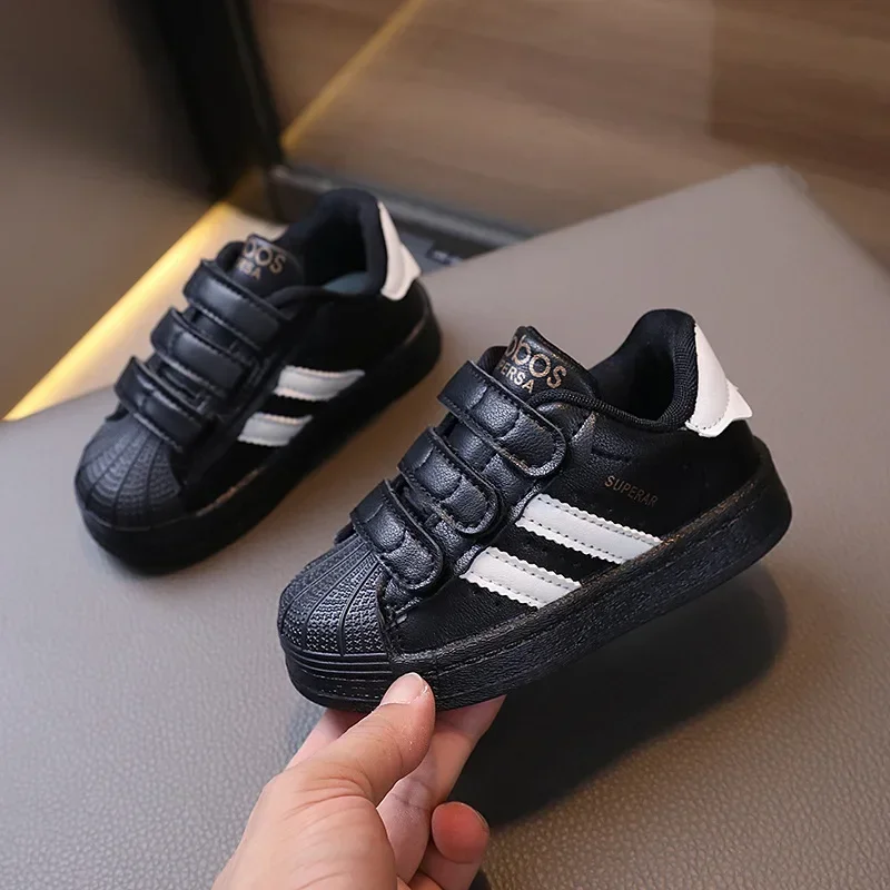 Children's Sneakers Girls Fashion Sport Shoes Boys Casual Shoes  Hook Design Kids Outdoor Footwears Soft Bottom Running Shoes