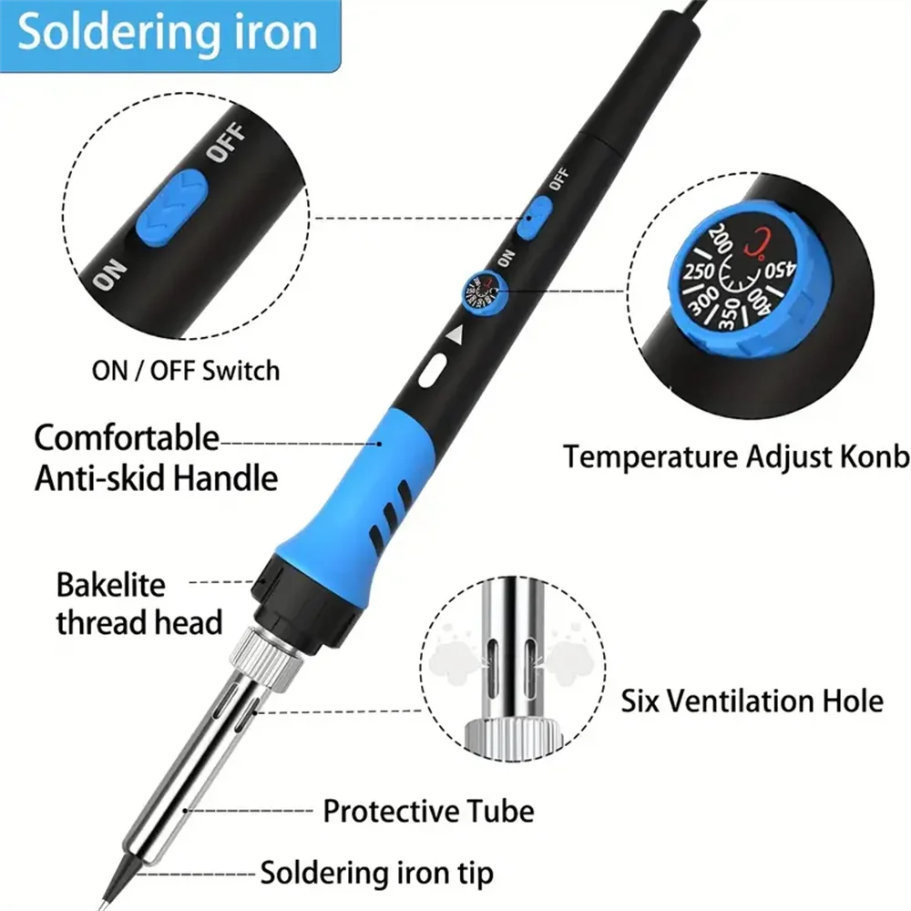 Saldatore 60W ceramica calore interno intelligente termostatico saldatura elettrica Lron per saldatura e riparazione