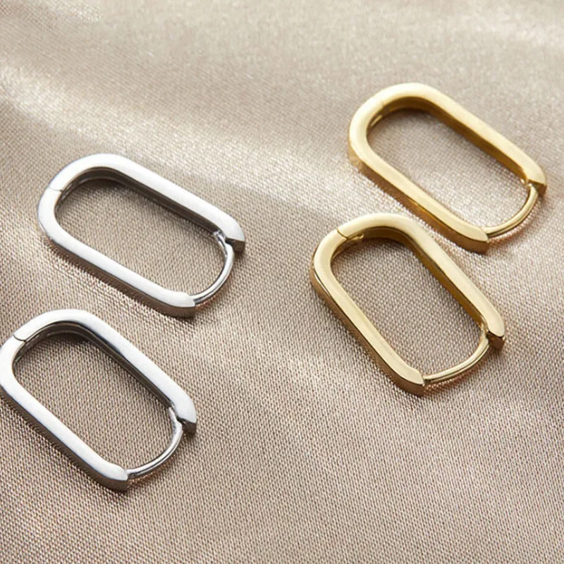 

925 Sterling Silver geometric square Earrings Simple Temperament Exquisite Hot Semale Sexy Jewelry Gift