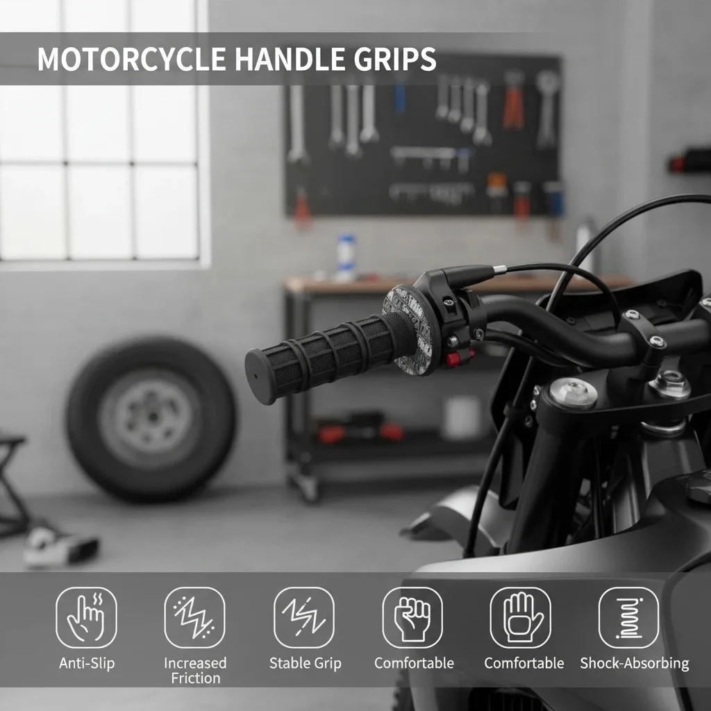 

2Pcs Pro Taper Motorcycle Handlebar Grips 22mm 24mm Anti-Slip Rubber Hand Grips, Dirt Bike Motocross ATV Handle Bar End Grips fo