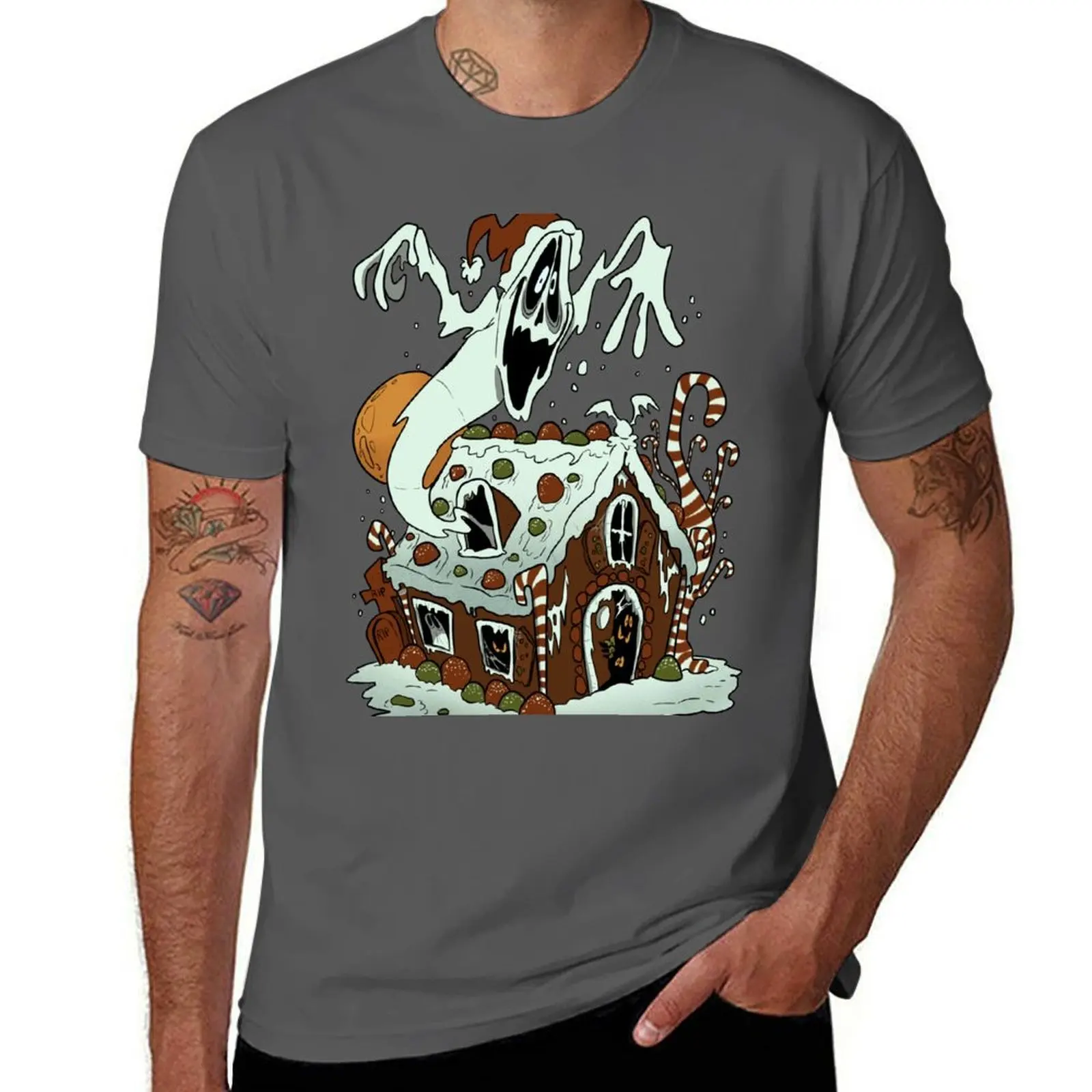 

Haunted Gingerbread House T-Shirt t shirts for man pack cotton t shirts for man pack white T-Shirt