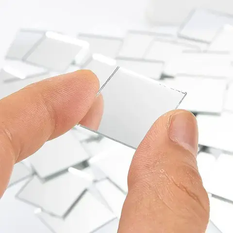 100/200/500Pcs 10x10mm/15x15mm Mini Acrylic Square Mirror Mosaic Tiles Bulk Mirror Wall Sticker For Diy Crafts Home Decoration