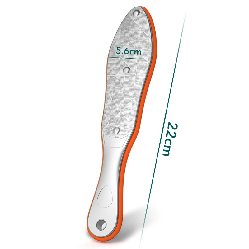 1 قطعة ملف فرك القدم الفولاذ المقاوم للصدأ الوجهين القدم عرموش كعب ملف الصلب الجلد الميت الكالس مزيل التقشير باديكير الرعاية أداة #6