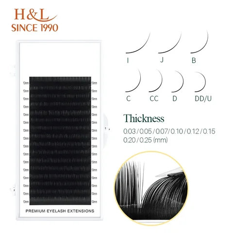 Искусственные ресницы H&L SINCE 1990 для наращивания, 16 рядов