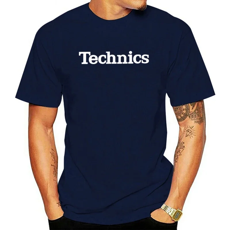 TECHUnisex Technics Text Print T-shirt Men Women DJ Turntable Music Short Sleeve Casual Streetwear Basic Tee Tops