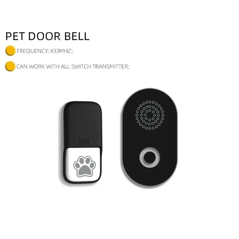 652F Smarted Dog Doorbell Wireless for Potty Training Chimes Door Bells Touch Button for Pet Puppy Rings to Go Outside