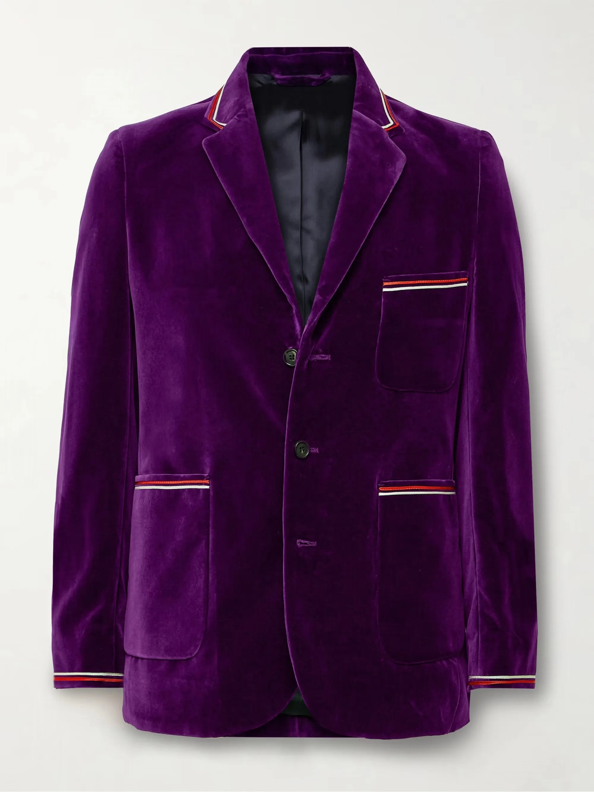 Purple Men's Wedding Suit Jacket Sequins Shawl Lapel 2 Pcs Blazer Pants Bridegroom Band Stage Street Performance Customized
