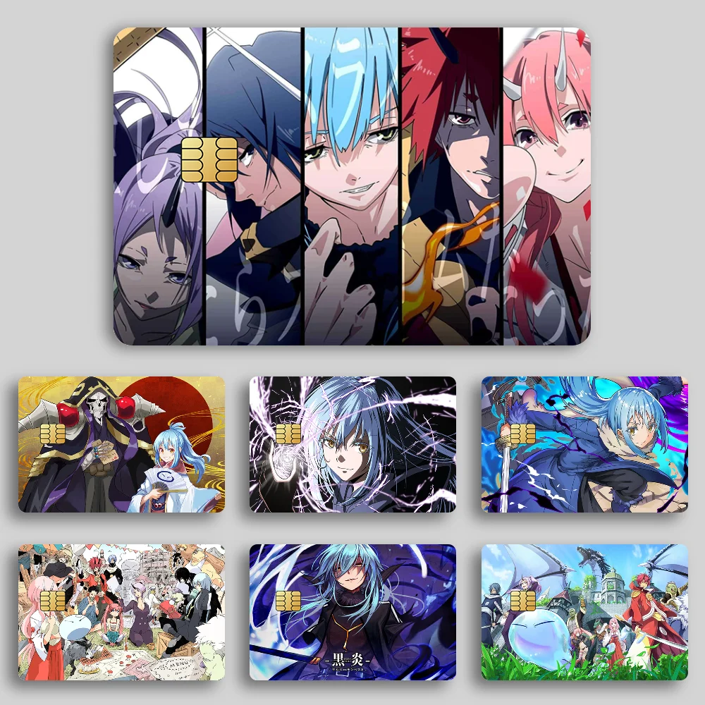 That Time I Got Reincarnated Slime Film Skin Cover Credit Card Stickers 4PCS Debit Front Decoration Bank Bus Pass Waterproof