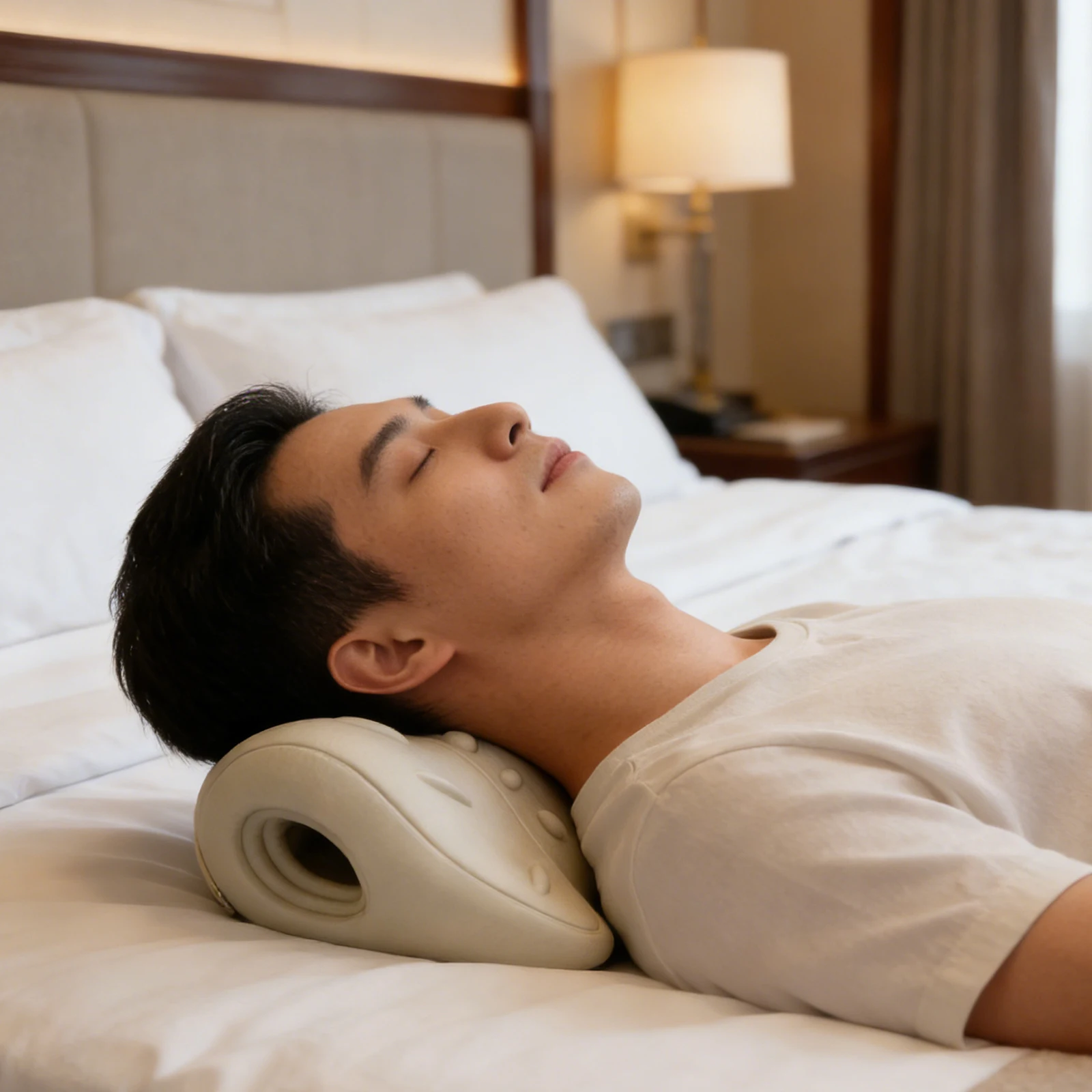 

Chiropractic Relaxer Pillow Multi-Purpose 3D Spine Remedial Pillows Wear Resist Soothing Massage Pillow for Neck Support