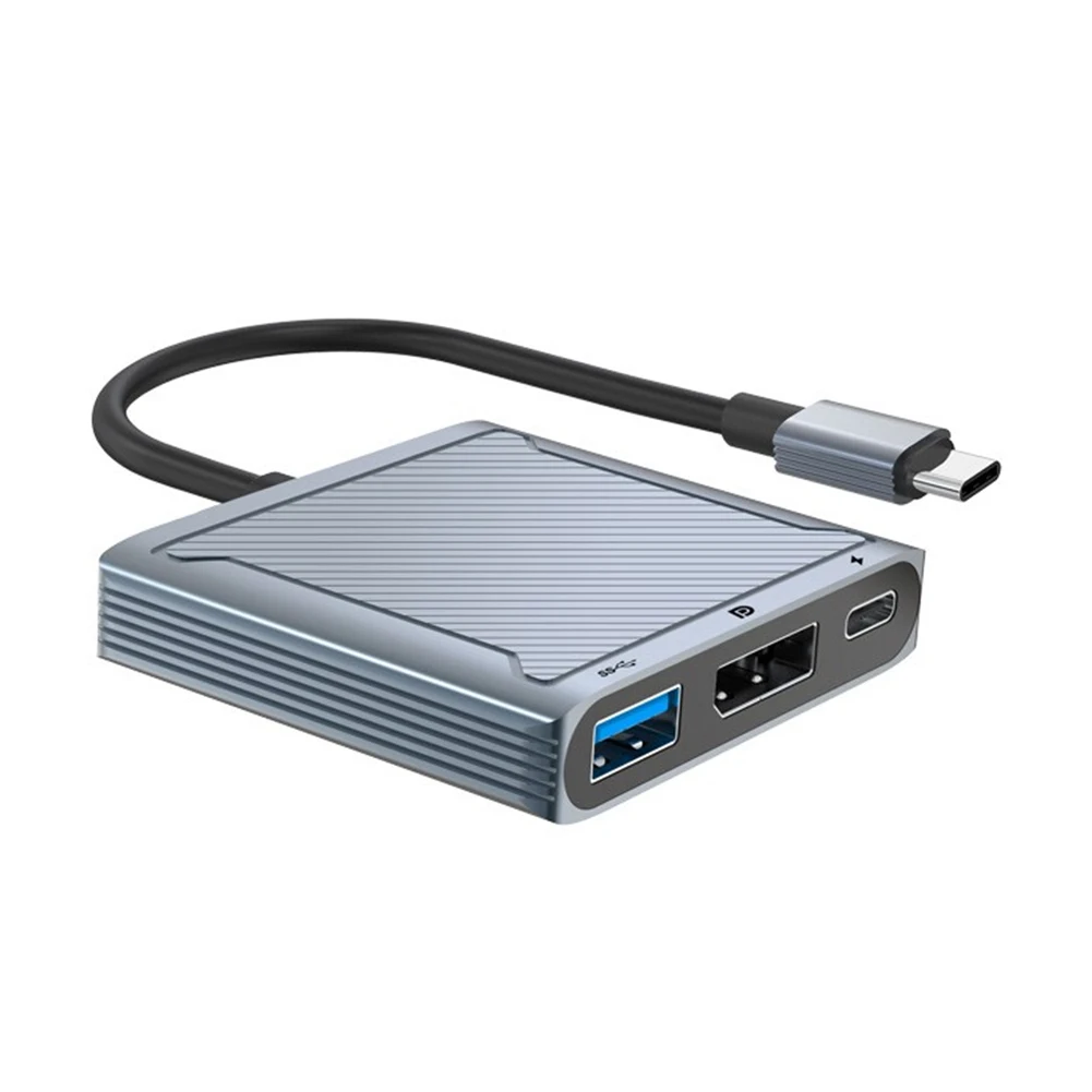

3 in 1 DP Hub Converter with USB PD Port Type-C To USB+DP+PD Docking Station 480Mbps Speed 8K 4K for Apple Macbook/Huawei/Xiaomi