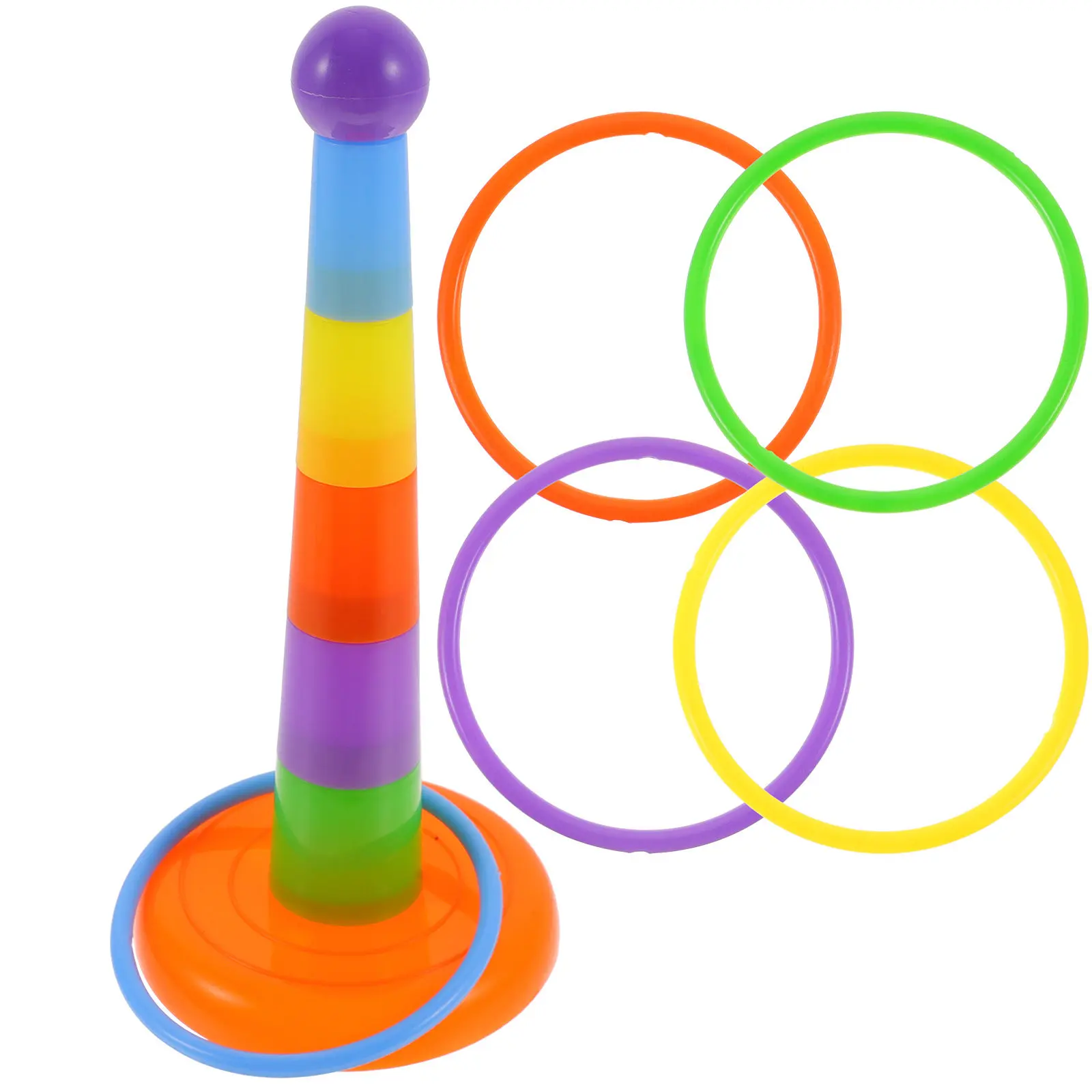 Interactive Ring Toss Playground for Parrots Small Birds Educational Skill Building Entertainment Safe Premium Material Bright