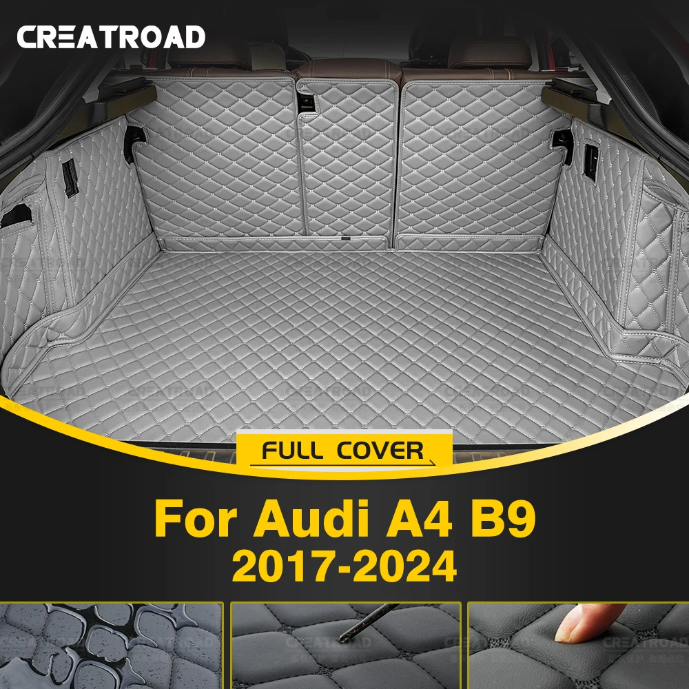 

CREATROAD For Audi A4 B9 2017-2024 2023 2022 Auto Full Coverage Trunk Mat Car Protective Pad Cargo Liner Interior Accessories