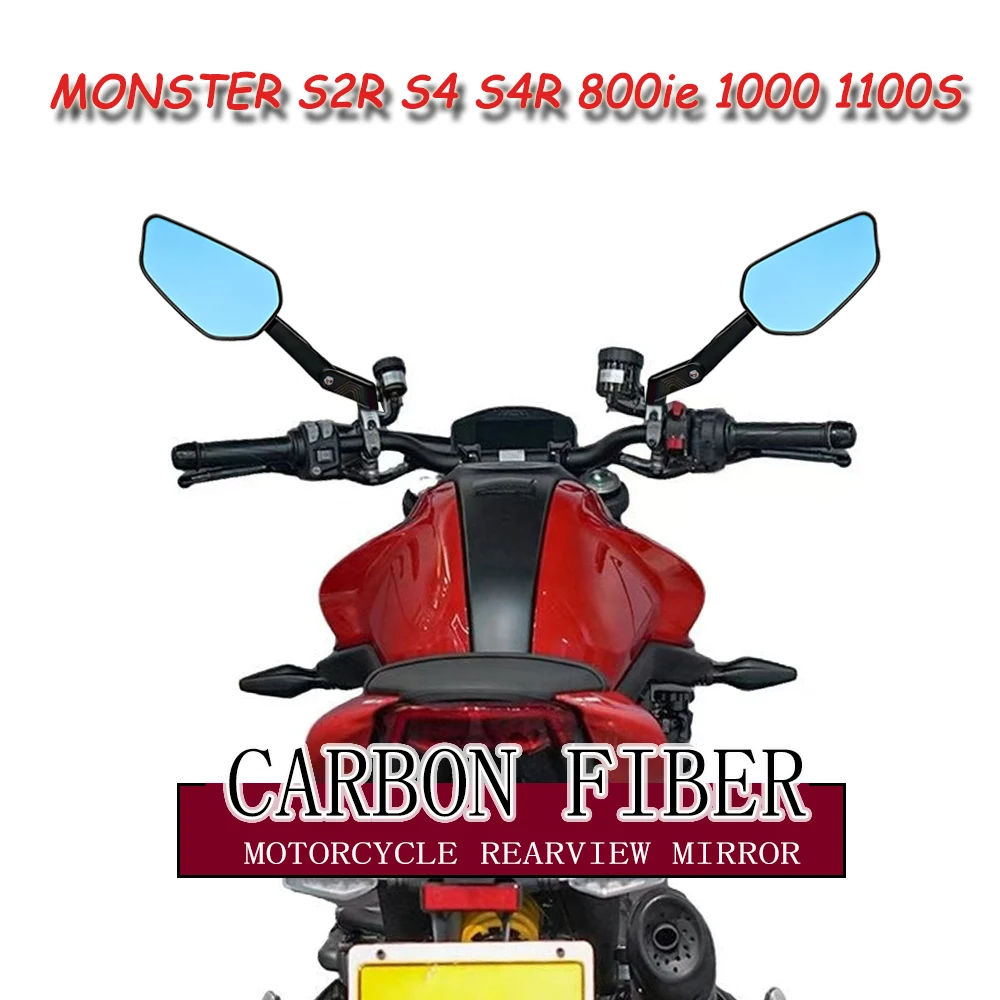 

Motorcycle rearview mirrors Rearview Side Mirror Foldable mirrors rod anti-glare mirrors FOR DUCADI MONSTER S2R S4 S4R 1000 S