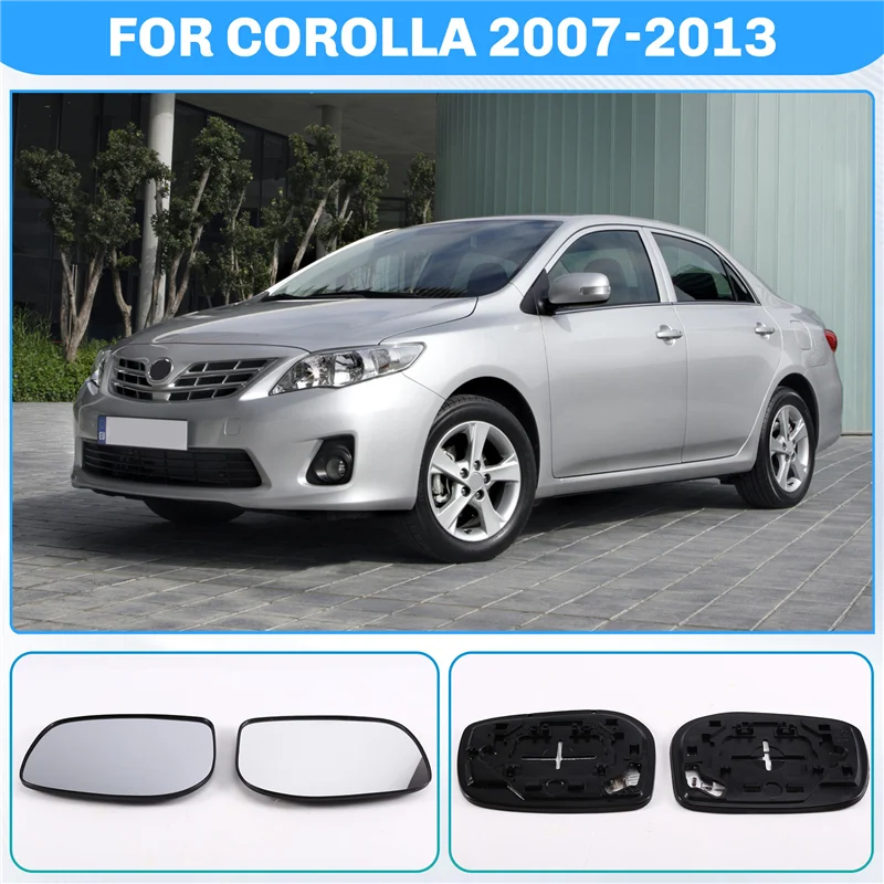 AB61-عدسة زجاجية مرآة مع تسخين السيارة عكس عدسة مرآة لتويوتا كورولا 2007-2013
