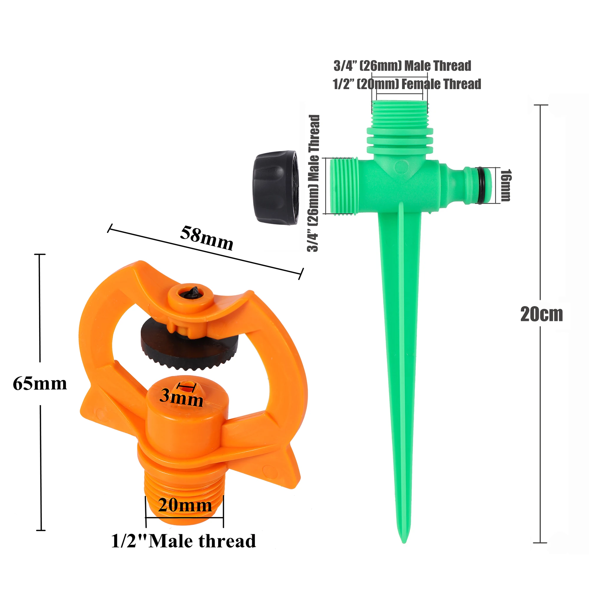 Atomizing Refraction Sprinkler 1/2\