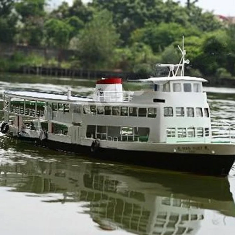 The new remote-controlled ship toy model can be launched electrically