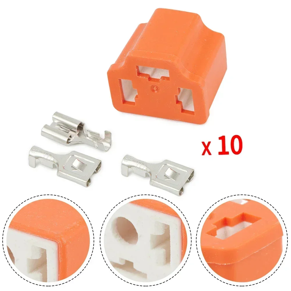 10Pcs 3-pin Plug Lamp Socket For Dodge For Ford Ceramic 9003 H4 Bulb Headlight Waterproof 7.8MM Connector Assembly