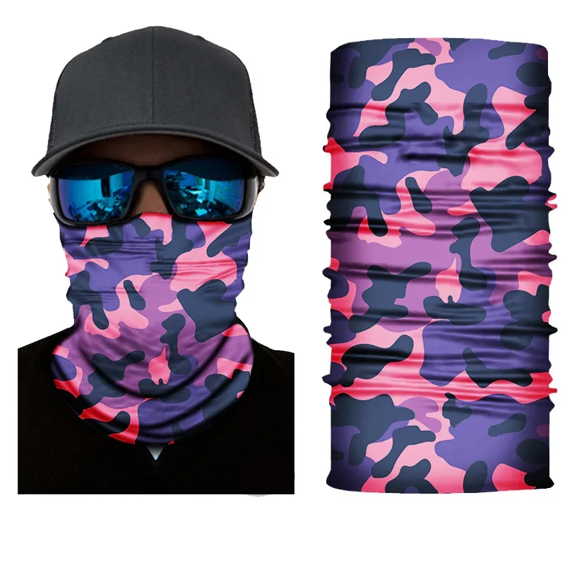 High Elastic Camouflage Seamless Bandana Buffs Neck Gaiter Headband Cycling Fishing Balaclava Tube Face Shield Men Women Scarf