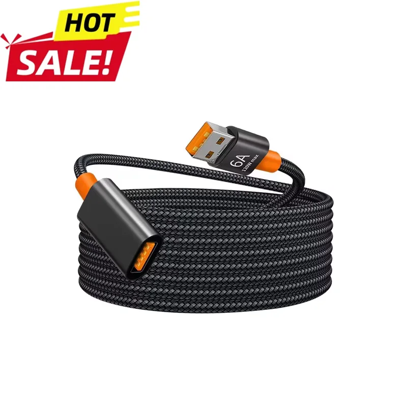 Cable de extensión USB 3,0/2,0 6A, transferencia de datos de alta velocidad para PC, portátil, TV, Xbox One/Serie X, SSD, HDD, extensor de supervelocidad Entrega rápida 4-6 días Llegada