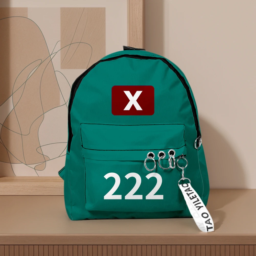 

Korea Game Season2 Cosplay Backpack Bags Unisex Solid Printing School Handbags Student Large Capacity for TV Series Fans